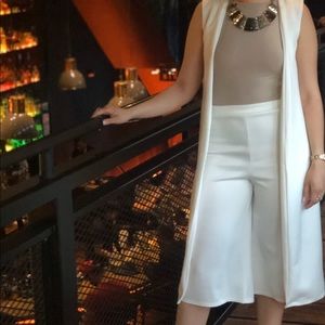 White duster and pant set